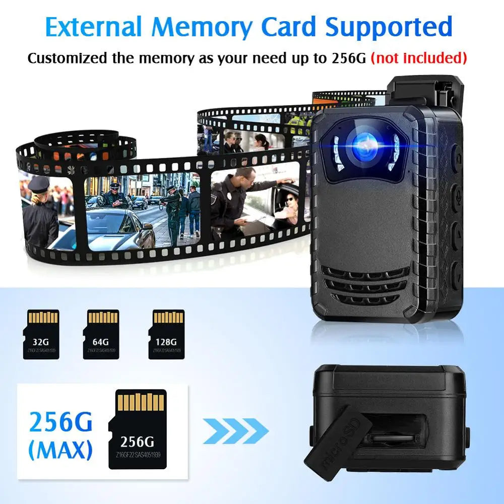 Mini Body Camera Full Hd Night Vision (1296P)-2